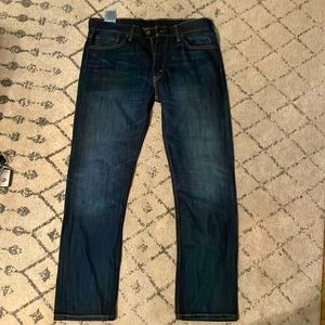 Levi’s 513 slim straight dark wash jeans 33x30